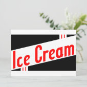 レトロなアイスクリーム 招待状 (スタンド正面)