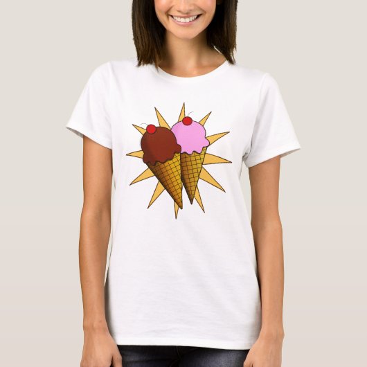 レトロなアイスクリーム Tシャツ (正面)