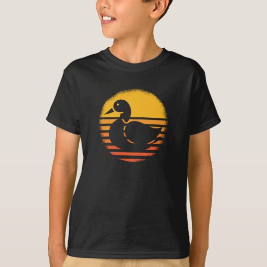 レトロなアヒル Tシャツ (正面)