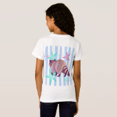 レトロなアライグマの面白いデザイン Tシャツ (裏面フル)
