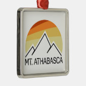 レトロなアルバータ州のアサバスカ山 メタルオーナメント (右)