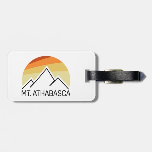 レトロなアルバータ州のアサバスカ山 ラゲッジタグ (裏面横)