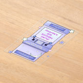 レトロなアーケードゲーム風 かわいい子供の誕生日 アクリル招待状 (レイダウン)