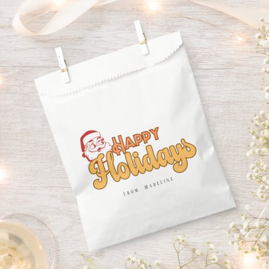 レトロなイタズラサンタクロース フェイバーバッグ (クリップ留めされた状態)