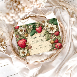 レトロなイチゴの コットンコア おむつプレゼント抽選会 エンクロージャーカード