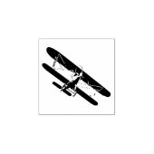 レトロなイメージの飛行機と3サイズゴムスタンプ ラバースタンプ (インプリント)