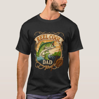 レトロなイラストのクールなパパ Tシャツ