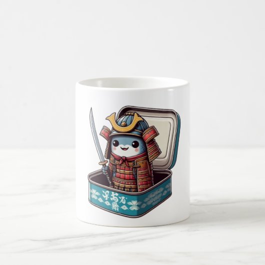 レトロなイワシの侍戦士マグカップ コーヒーマグカップ (中央)