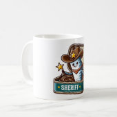 レトロなイワシカウボーイ保安官マグ コーヒーマグカップ (正面左)