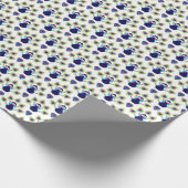 レトロなインドのエキゾチックな孔雀 ラッピングペーパー (角)