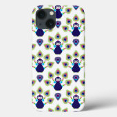 レトロなインドのエキゾチックな孔雀 Case-Mate iPhoneケース (裏面)