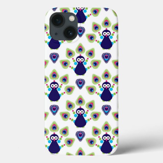 レトロなインドのエキゾチックな孔雀 Case-Mate iPhoneケース (裏面)