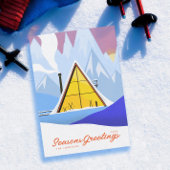 レトロなウィンターAフレームスキーシャレー シーズンカード