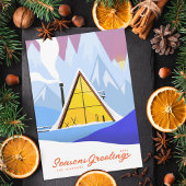 レトロなウィンターAフレームスキーシャレー シーズンカード