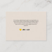 レトロなウェディングソングリクエストカード 70年代 80年代 エンクロージャーカード (裏面)