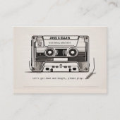 レトロなウェディングソングリクエストカード 70年代 80年代 エンクロージャーカード (正面)