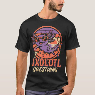 レトロなウーパールーパー愛好家のための面白可愛いウーパールーパーデザイン Tシャツ