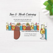 レトロなエキゾチック飲料パーティーケータリング名刺 (デスク)