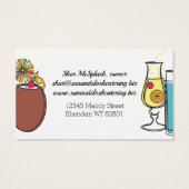 レトロなエキゾチック飲料パーティーケータリング名刺 (裏面)