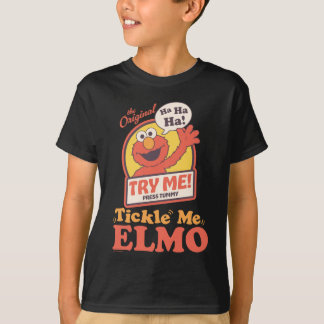 レトロなエルモのくすぐってグラフィック Tシャツ
