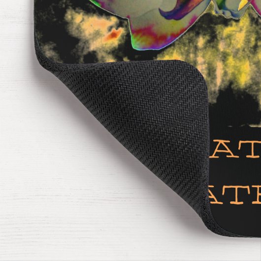 レトロなエレガントぼほフローラホワイトピンクの水色 マウスパッド (コーナー)