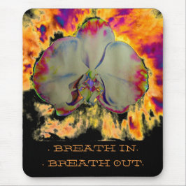 レトロなエレガントぼほフローラホワイトピンクの水色 マウスパッド