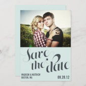 レトロなエンゲージメント | 保存日発表 セーブザデート (正面/裏面)