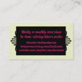 レトロなオニオンスケッチ料理料理店… 名刺 (裏面)