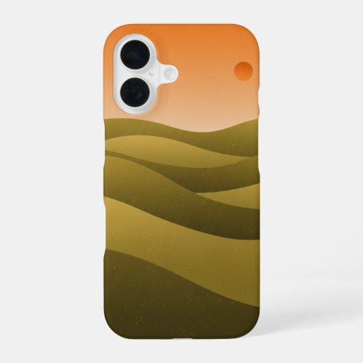 レトロなオリーブの丘 iPhone 16ケース (裏面)