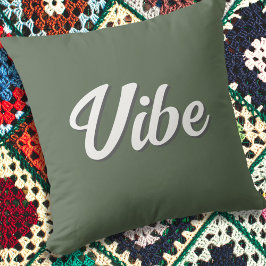レトロなオリーブグリーンがかっこいいVibe クッション
