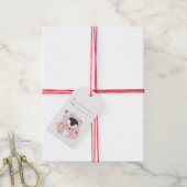 レトロなオレンジ色のクリスマスを作ろう ギフトタグ (より糸付き)