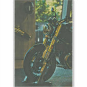 レトロなオートバイのバイクの贈り物 シール (正面)