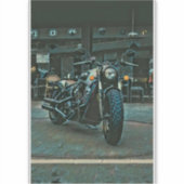 レトロなオートバイのバイクの贈り物 シール (正面)