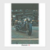 レトロなオートバイのバイクの贈り物 シール (シート)