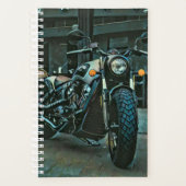 レトロなオートバイのバイクの贈り物 プランナー手帳 (正面)