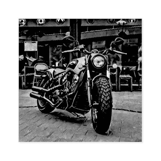 レトロなオートバイのバイクの贈り物 ラバースタンプ (インプリント)