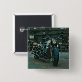 レトロなオートバイのバイクの贈り物 缶バッジ (正面&裏面)