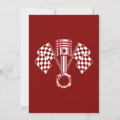 レトロなオートバイのレーシングマシン 招待状 (裏面)