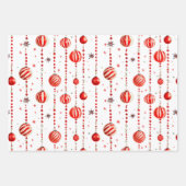 レトロなオーナメントとビーズの包装紙 ラッピングペーパーシート (正面3)