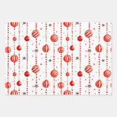 レトロなオーナメントとビーズの包装紙 ラッピングペーパーシート (正面)