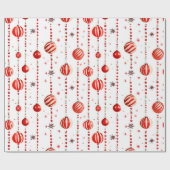 レトロなオーナメントとビーズの包装紙 ラッピングペーパー (フラット)