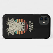 レトロなカエル・ヒキガエルの好きな人向けのビンテージ風デザイン Case-Mate iPhoneケース (裏面(横))