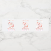 レトロなカクテル 現代の花嫁 オレンジ ペットボトルラベル (シングルラベル)