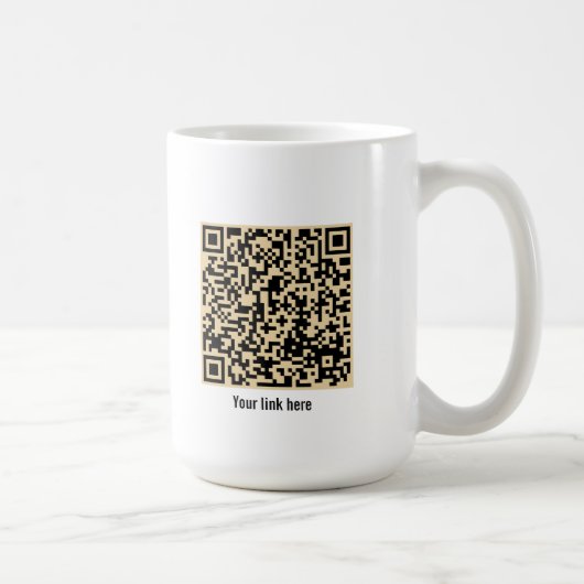レトロなカスタムデザインの"ロゴ" コーヒーマグカップ (右)