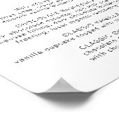 レトロなカップケーキメニュープレート ポスター (角)