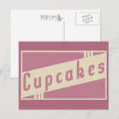 レトロなカップケーキ ポストカード (正面/裏面)