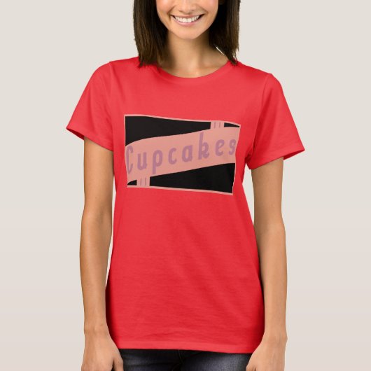 レトロなカップケーキ Tシャツ (正面)
