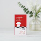 レトロなカップケ市松模様にーキ 名刺 (スタンド正面)