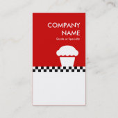 レトロなカップケ市松模様にーキ 名刺 (裏面)