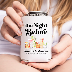 レトロなカップルのリハーサルディナー前夜 缶クーラー
